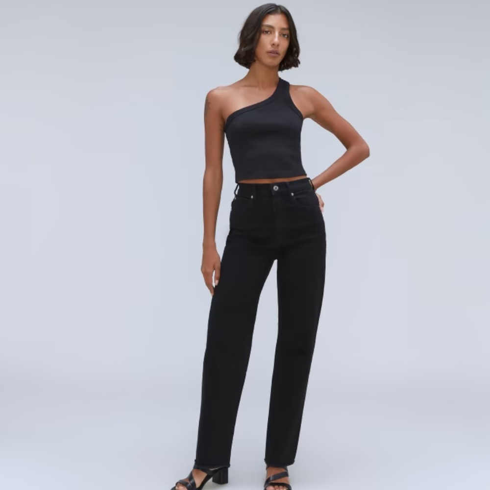 Everlane Way High Jeans in Coal, Size 25
